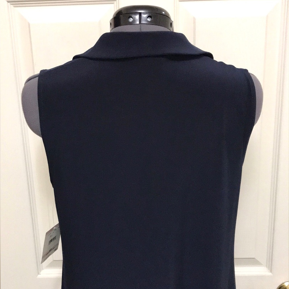 NWT Anne Klein Collared Swing Dress Navy - Picture 9 of 16